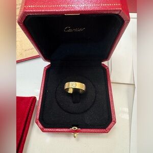 Authentic Cartier Classic Model Yellow Gold Love Ring size 55